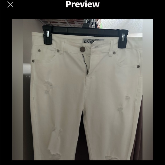 Enjean destroyed white jeans junior size 9 - Picture 9 of 9